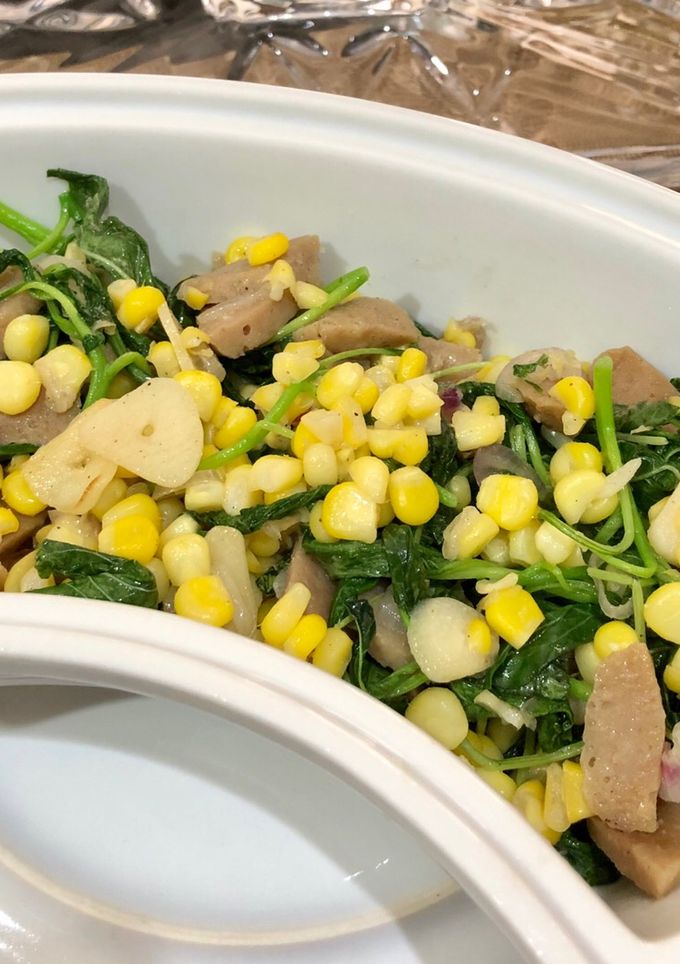 Foto resep Tumis bayam jagung manis