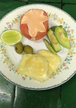 Una foto de Saganaki, queso griego