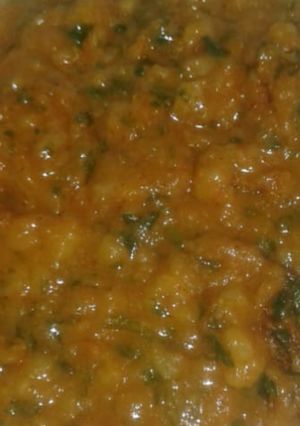 A picture of Potato saag.