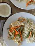 Pollo guisado con leche de coco