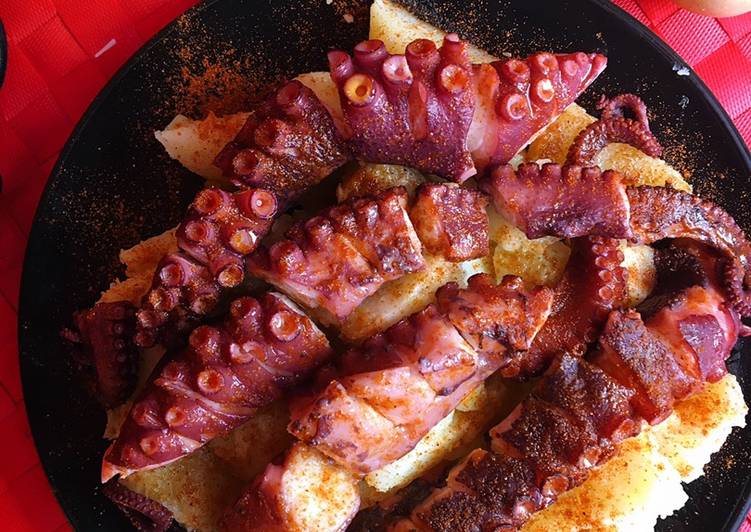 Pulpo a la gallega exprés