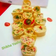 A picture of Veggie Mayo Pinwheel Tacos.