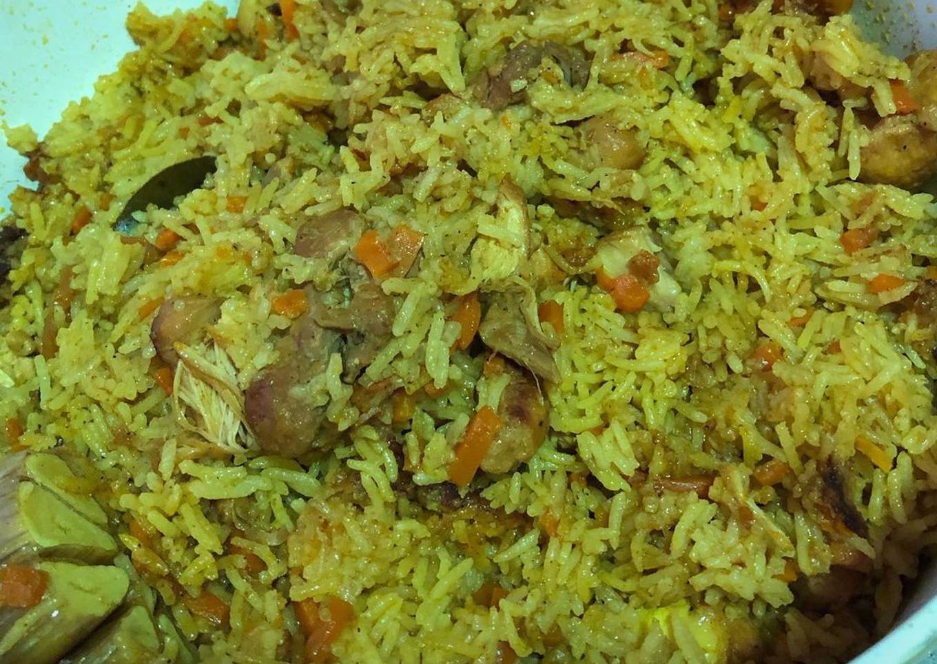 Chicken plov (nasi ayam) ala uzbekistan mix ukraine