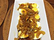 Gambar telor rebus bawang bombay