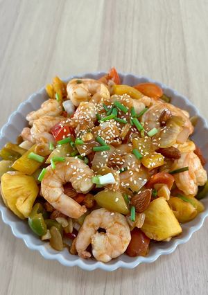 รูปของ กุ้งผัดเปรี้ยวหวาน