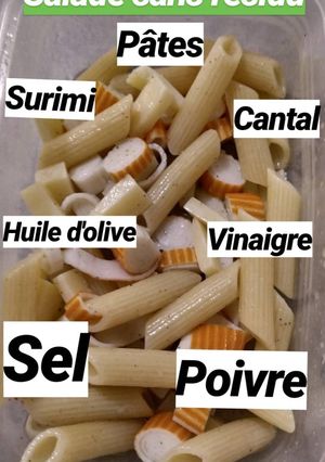 Une photo de Salade de pâtes (spécial régime sans résidu)