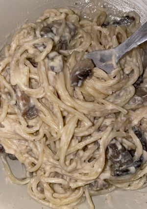 Une photo de Pâtes à la crème champignons 🍄