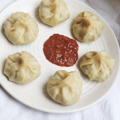 A picture of Spinach Momos.