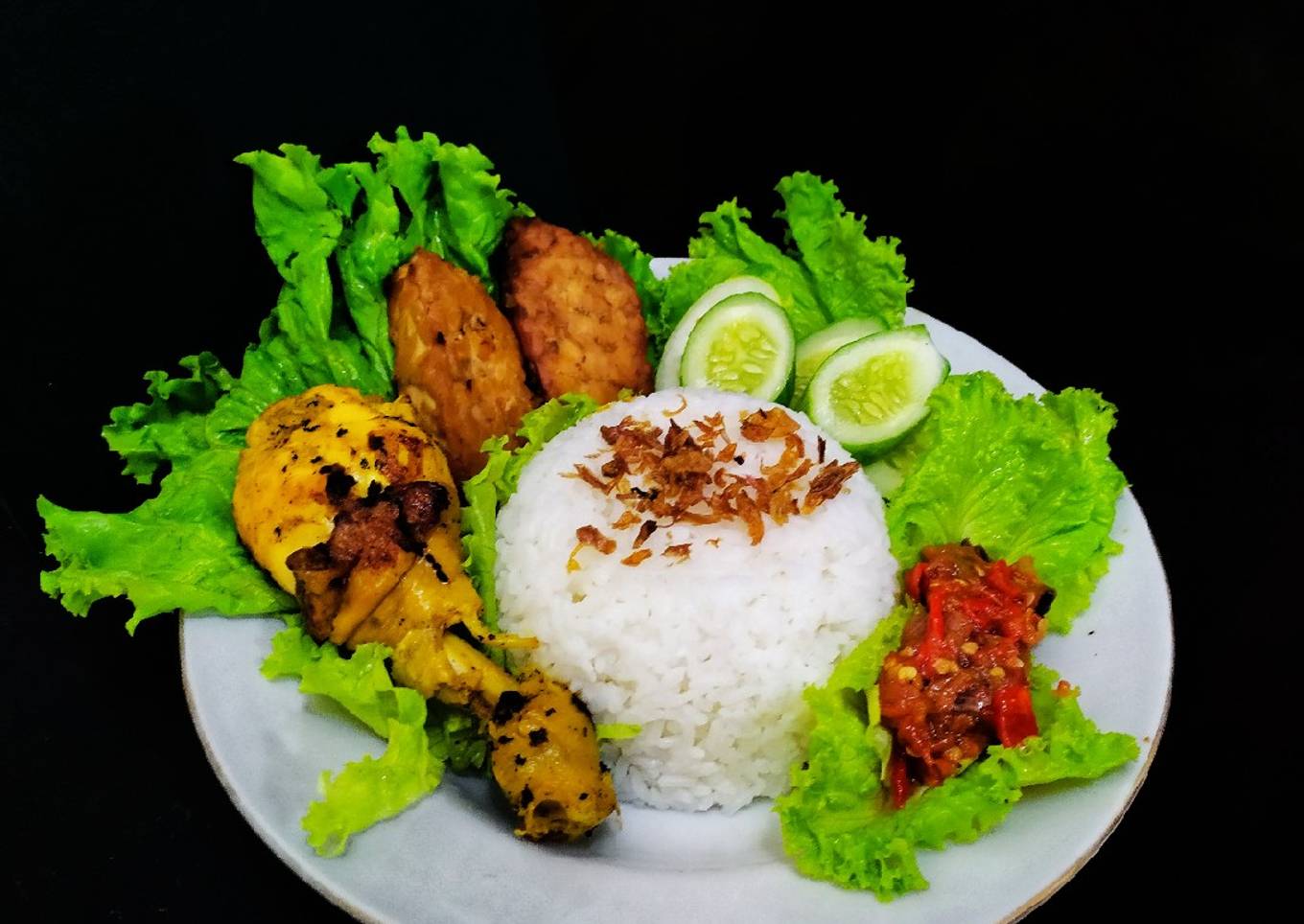 Ayam Bakar Pedas Spesial + Sambal Goreng Anti Dip