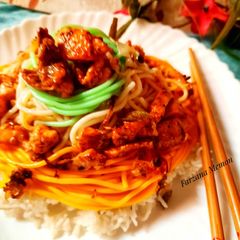 A picture of Singaporean rice.