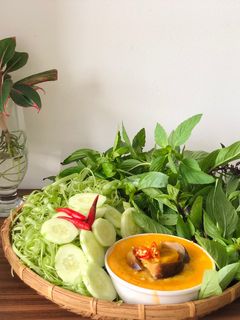 Hình của món Mắm cá lóc chưng thịt và trứng.