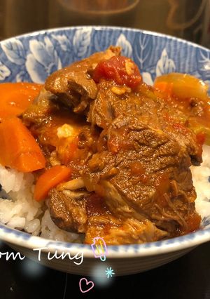 尪仔紅燒牛肉飯 的食譜成品照片