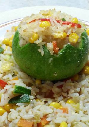 Una foto de Zapallitos rellenos con arroz