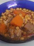Garbanzos con costillas en olla de cocción lenta