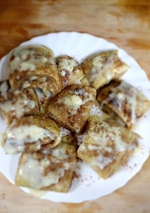 Una foto de Cinnamon Rolls con mascarpone