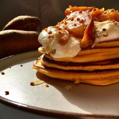 A picture of Sweet potato pancakes.