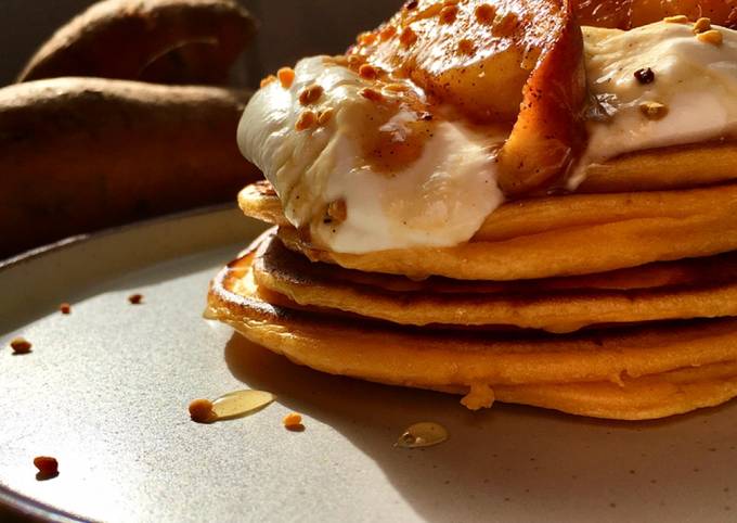 Simple Way to Prepare Ultimate Sweet potato pancakes - Quick and Easy Meals