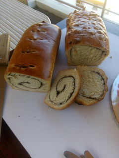 A picture of Cashewnuts and cocoa bread.