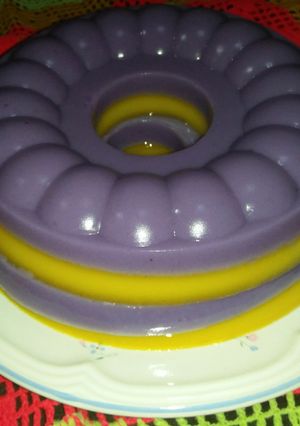 Foto resep Pudding Lapis Ubi Ungu&Labu Kuning