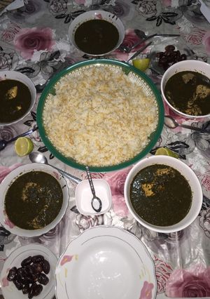 صورة لوصفة ملوخيه ورز