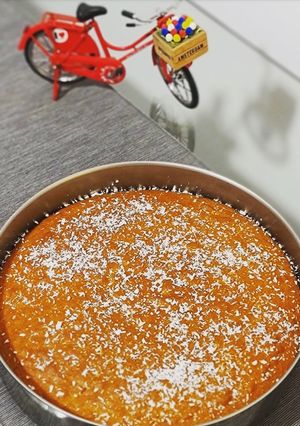 A picture of Fluffy Syrupy Ravani Cake from Grandma in Naxos.