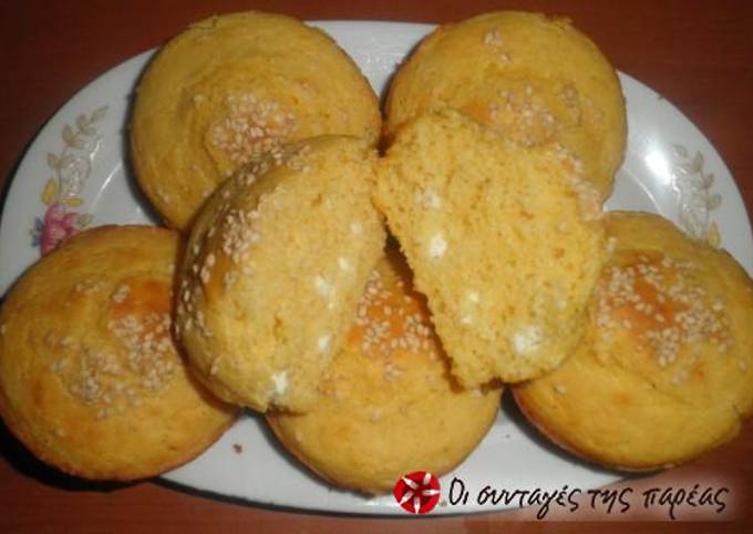 κύρια φωτογραφία συνταγής Muffins Καλαμποκιού με τυρί φέτα