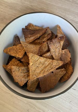 A picture of Lentil Doritos! | best vegan snack for all 😃.