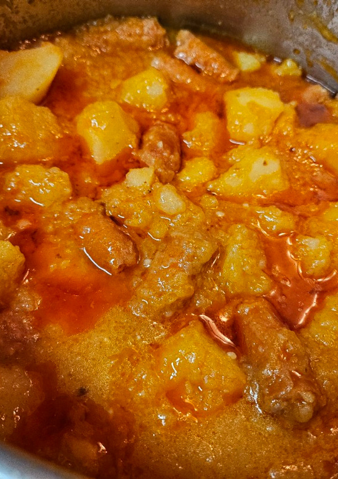 Una foto de Chistorra con patatas fácil