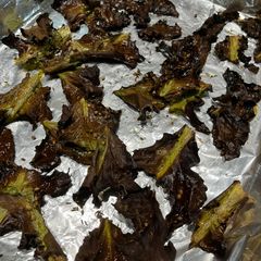 Kale chip with spices A picture of Kale chip with spices.