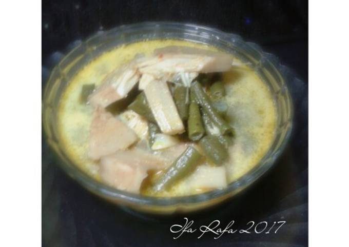 Standar Resep mudah buat Gulai Nangka + Kacang Panjang  sesuai selera