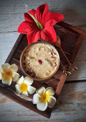A picture of Govindobhog rice kheer.
