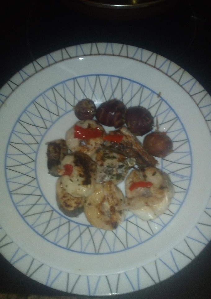 Una foto de Pescadilla a la plancha con un toque de pimiento