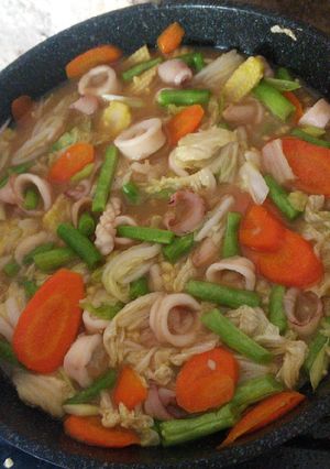 Foto resep Capcay siram seafood