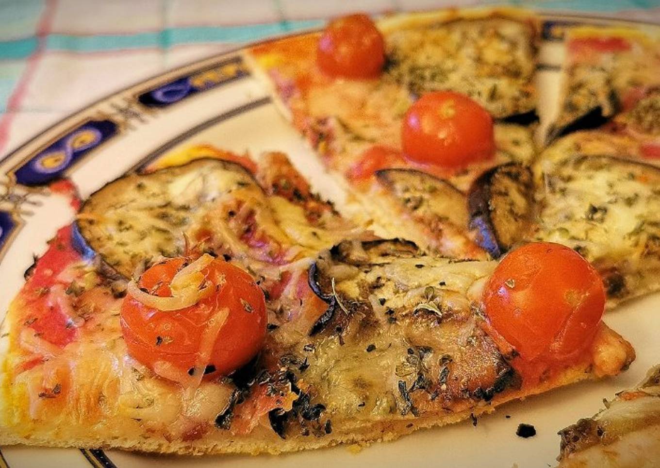 Pizza de Berenjena y Jamón ibérico
