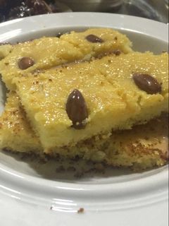 صورة لوصفة بسبوسه بالحليب المكثف