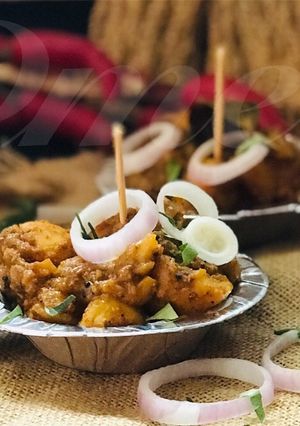 A picture of Bengali Aloo Dum (chaat).