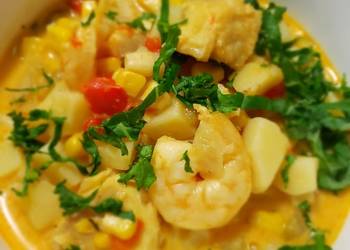 Unique Cuisine Island Seafood and Corn Chowder Delicious Perfect Unique Cuisine Island Seafood and Corn Chowder Delicious Perfect