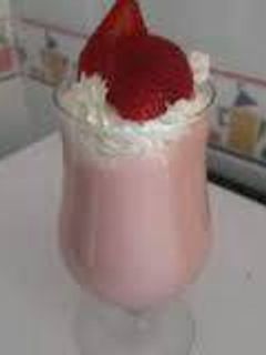 Una foto de Batido natural de fresa
