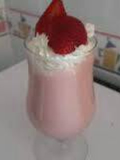 Una foto de Batido natural de fresa
