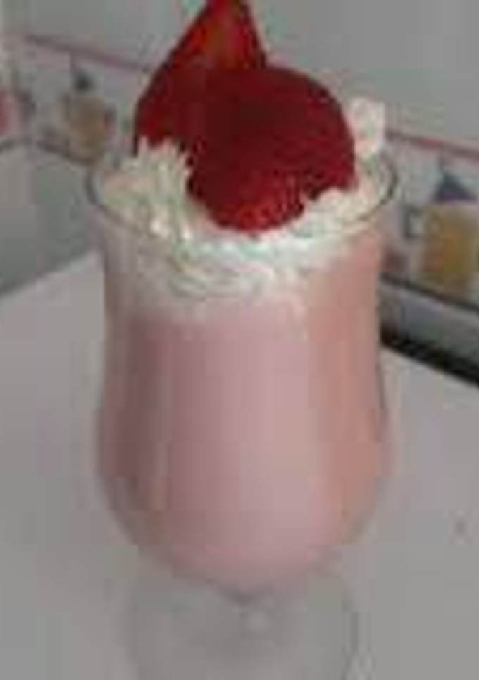 Una foto de Batido natural de fresa