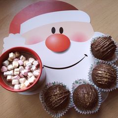 A picture of Vickys Hot Chocolate / Cocoa Bombs GF DF EF SF NF Vegan.