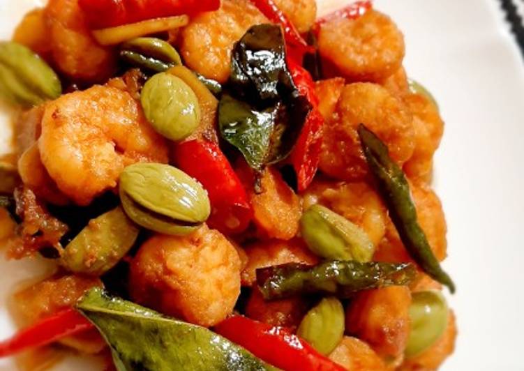 Tumis Udang Pete Kecap