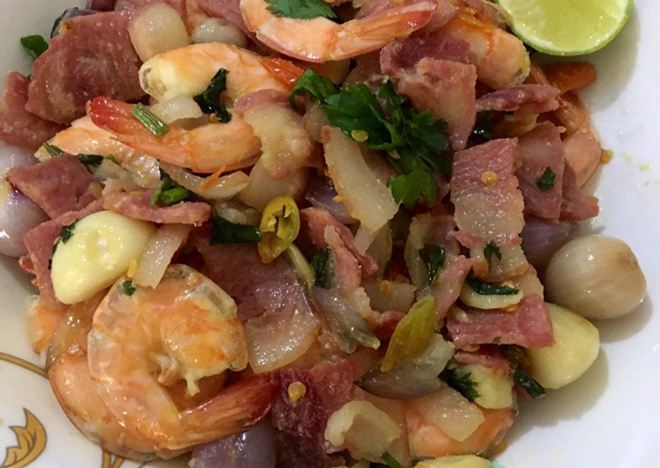 Garlic Butter Prawn & Bacon
