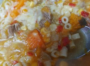 Una foto de Sopa tipo minestrone