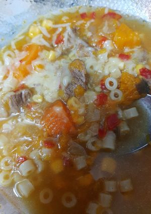 Una foto de Sopa tipo minestrone