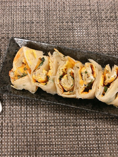 玉米九層塔蔥抓餅~氣炸鍋料理 的食譜成品照片