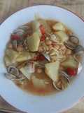 Cocido especial de garbanzos fideos y chirla