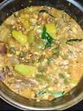 Fresh lobia green brinjal gravy