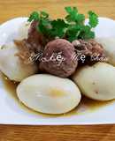 Giò heo nạc kho trứng