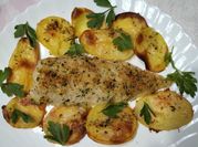 Una foto di patate arrosto